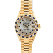 Rolex Lady-President 26mm Sapphire & Diamond Bezel MOP Dial MINT Box&Papers