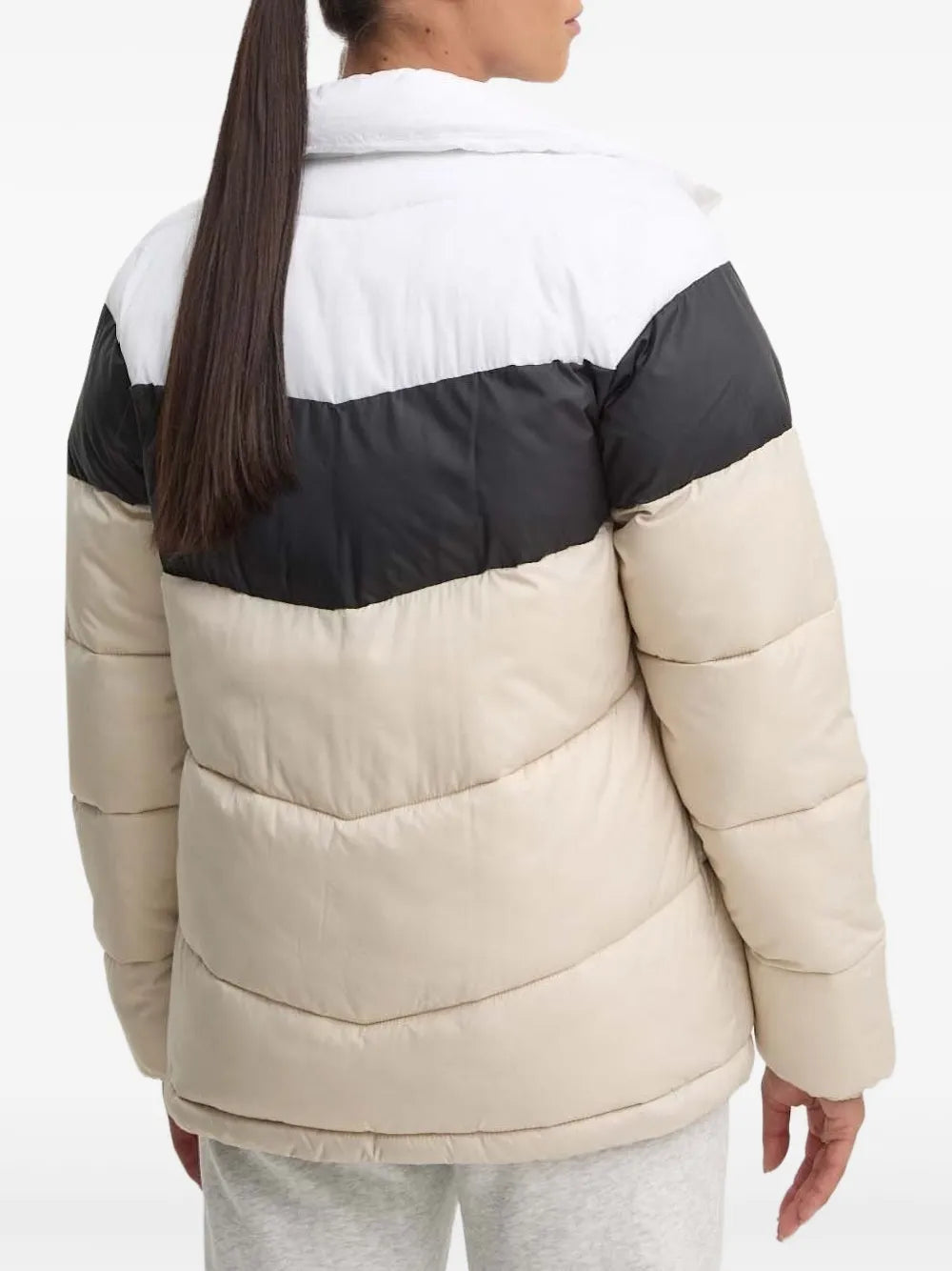 colour-block puffer jacket