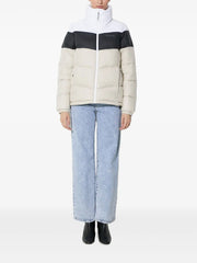 colour-block puffer jacket