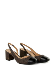 57mm monogram slingback pumps