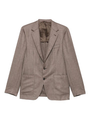 herringbone patch-pocket jacket
