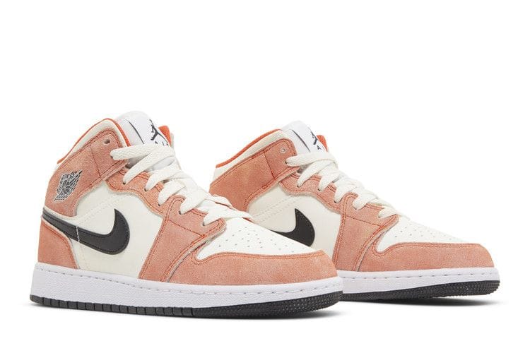 Jordan 1 Mid SE Orange Suede GS
