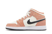 Jordan 1 Mid SE Orange Suede GS