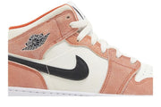 Jordan 1 Mid SE Orange Suede GS