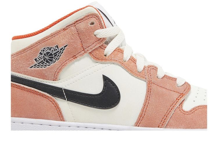 Jordan 1 Mid SE Orange Suede GS