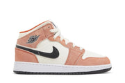 Jordan 1 Mid SE Orange Suede GS