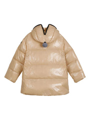 goggle-detail hooded puffer jacket