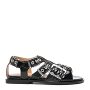 Eyelet-Detailing Sandals