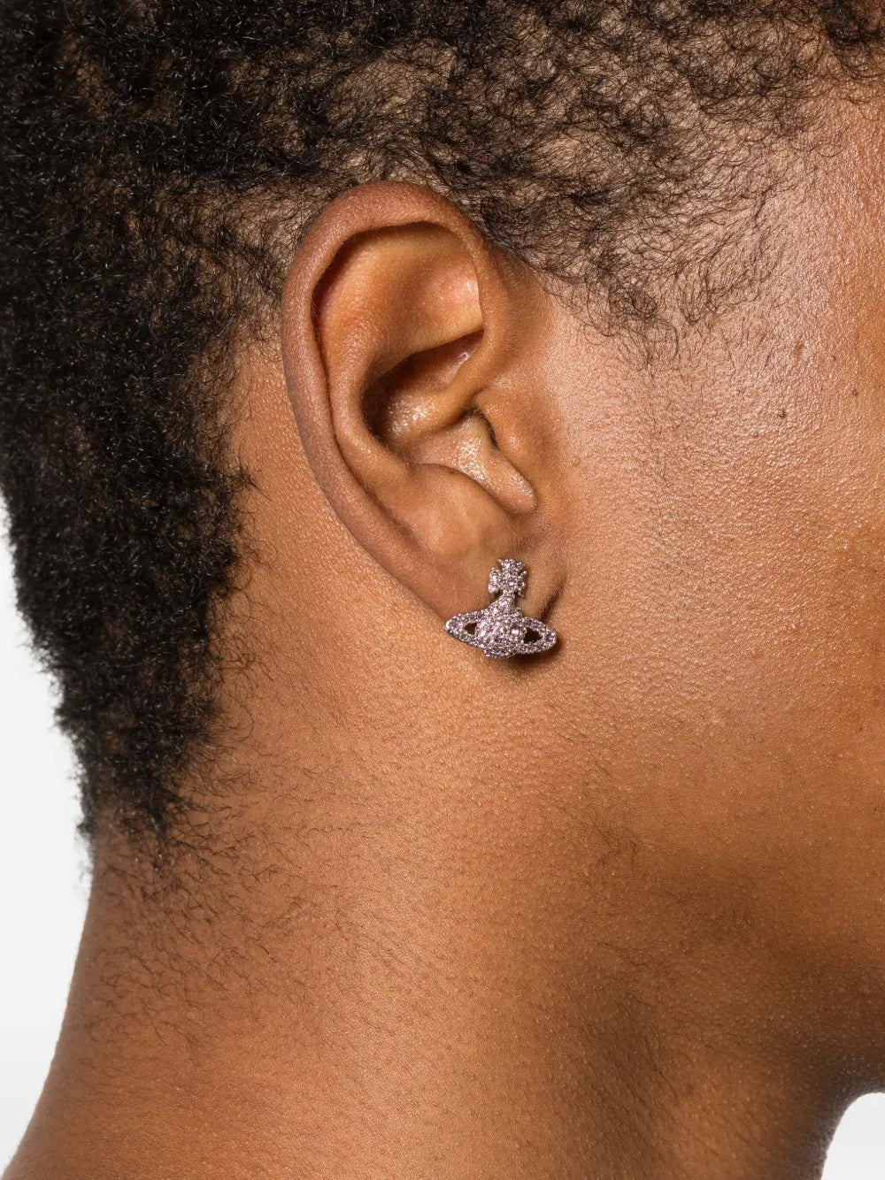 Grace Bas Relief orb crystal earrings