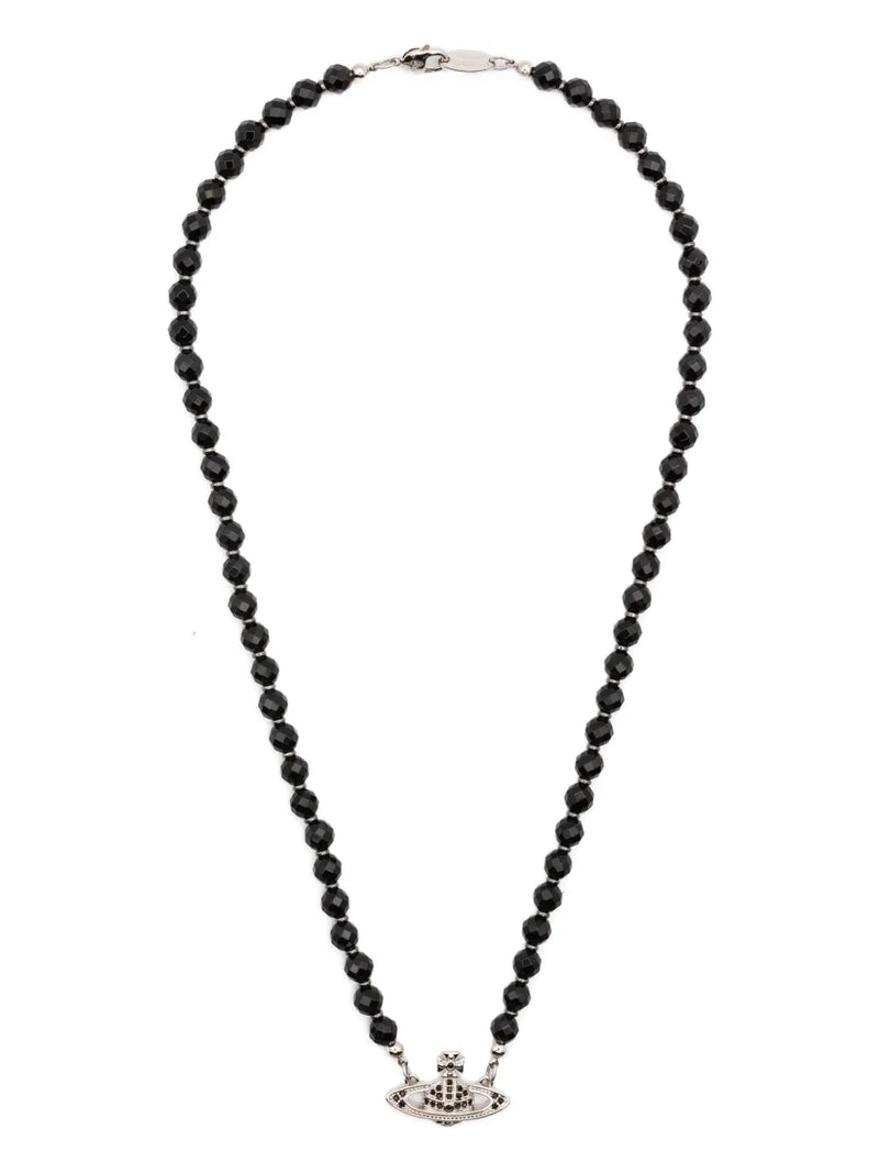 Messaline orb-embellished necklace