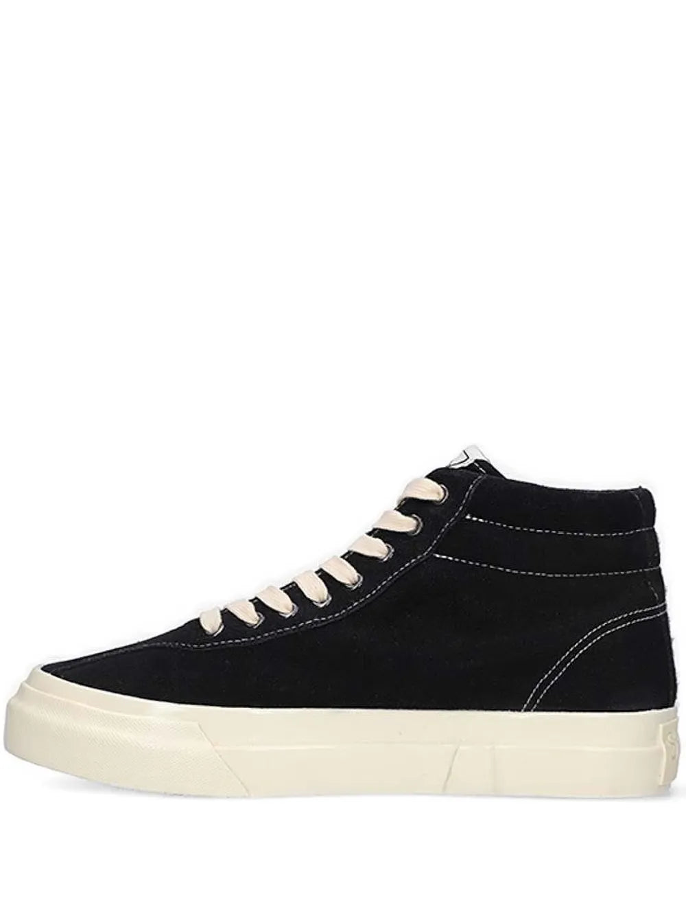 suede high-top trainers