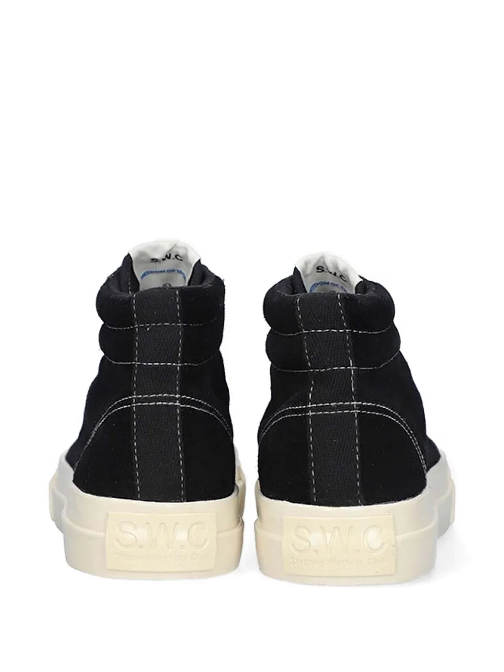 suede high-top trainers