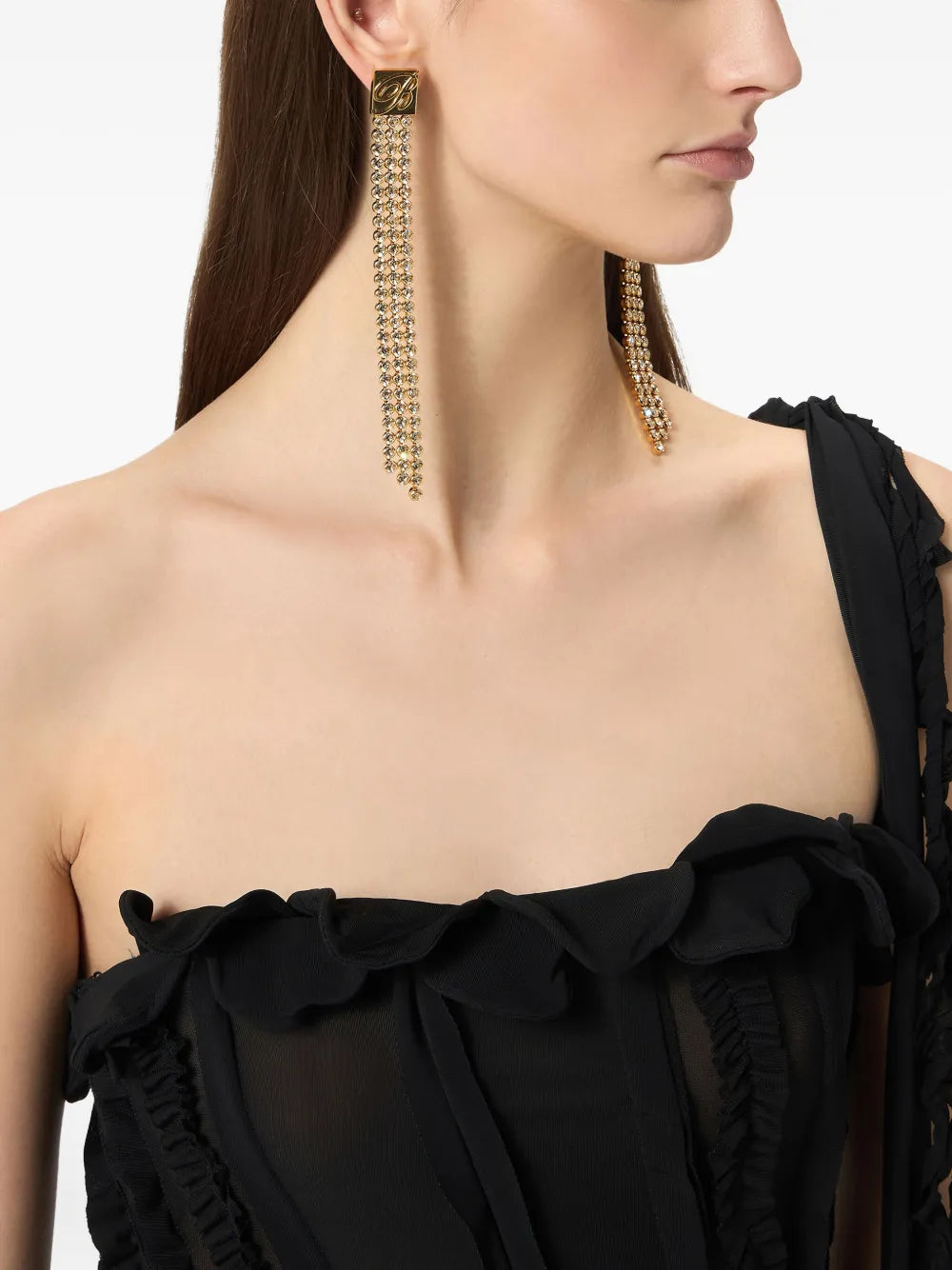 crystal-embellished earrings