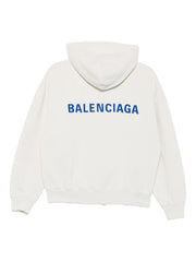 logo-embroidered zip-up Hoodie