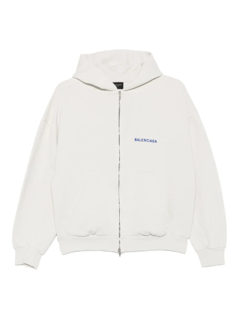 logo-embroidered zip-up Hoodie