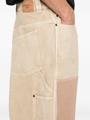 Ripped Off panelled cotton trousers