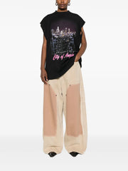 Ripped Off panelled cotton trousers