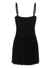 pleated mini dress