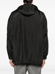 hooded logo-embroidered jacket