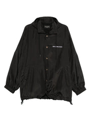 hooded logo-embroidered jacket