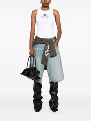 logo-intarsia sleeveless tank top
