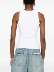 logo-intarsia sleeveless tank top