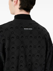 moonogram flocked fleece sweatshirt