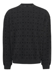 moonogram flocked fleece sweatshirt