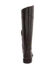 side-zip calf leather boots