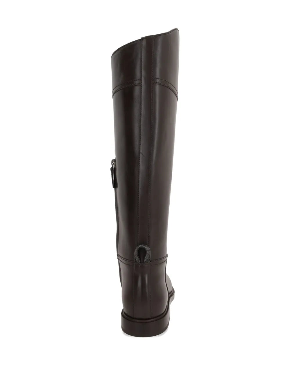 side-zip calf leather boots
