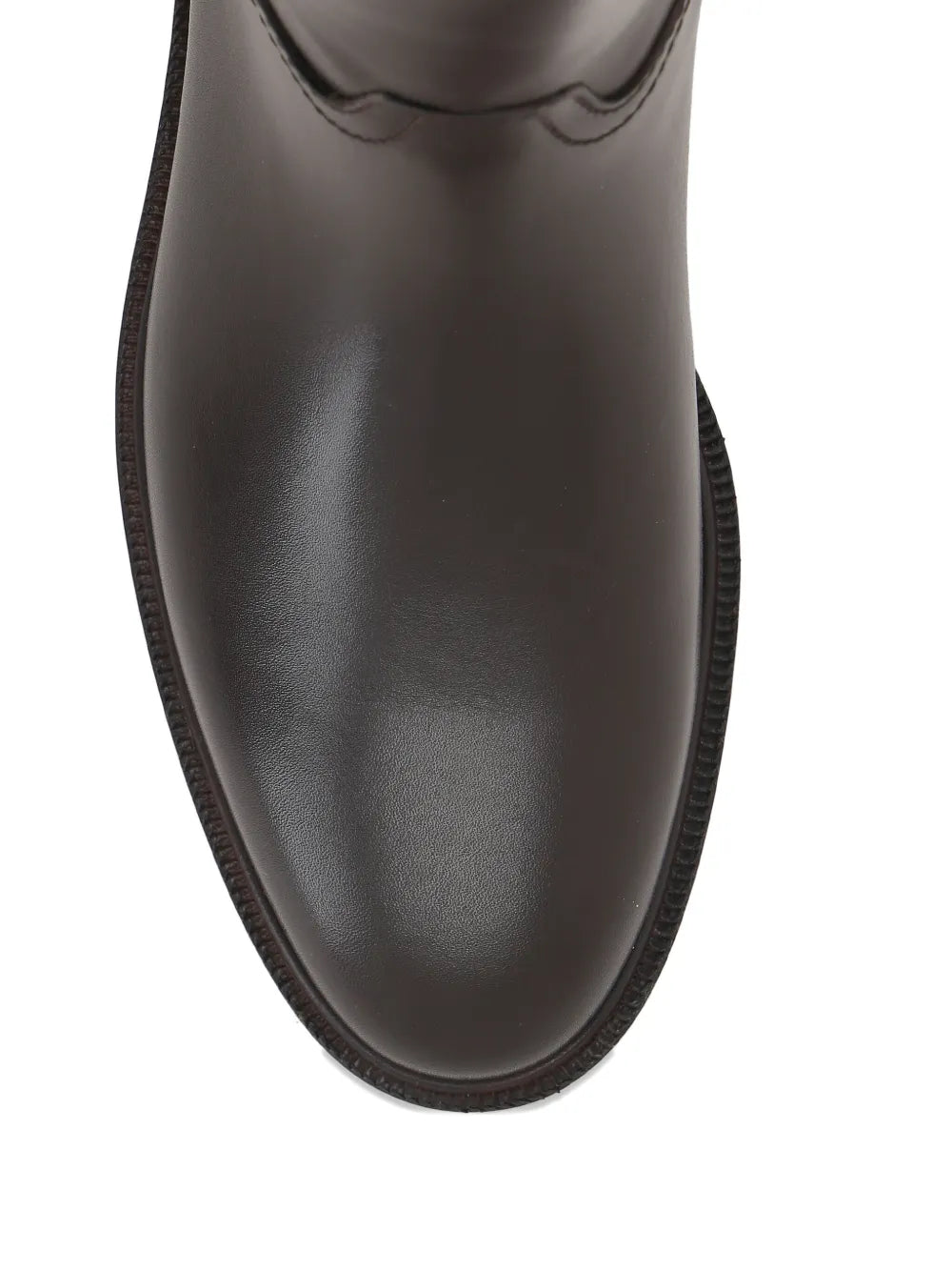 side-zip calf leather boots