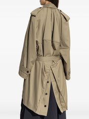 belted double-breasted trench coat