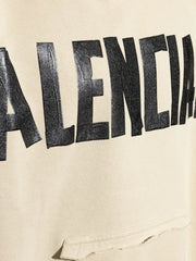 logo-print frayed-hem Hoodie
