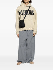 logo-print frayed-hem Hoodie