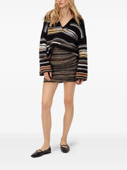 striped mini skirt