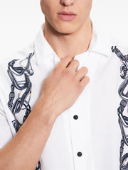 chain-print shirt