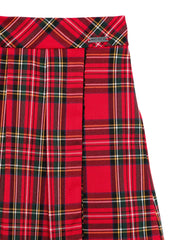 pleated plaid shorts