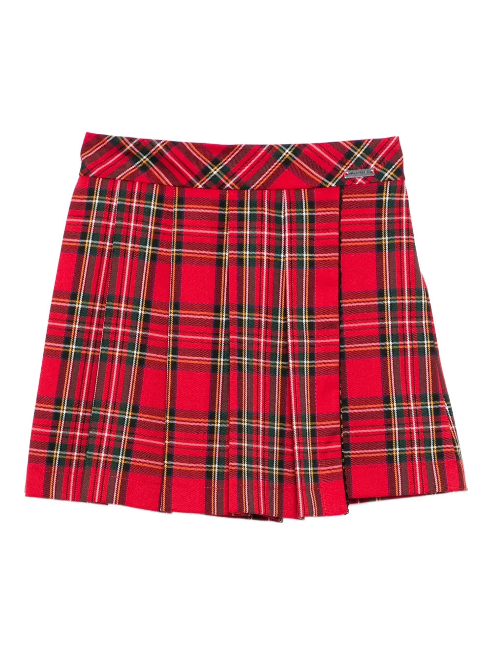 pleated plaid shorts
