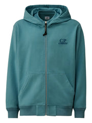 logo-embroidered zip-up Hoodie