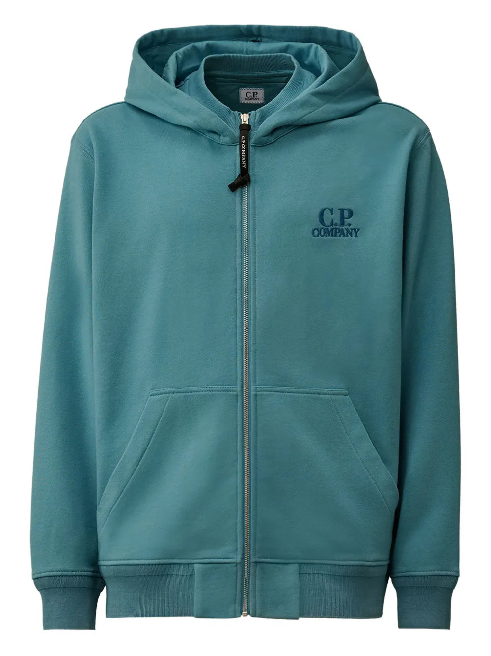 logo-embroidered zip-up Hoodie