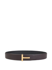 TOM FORD leather T-buckle belt