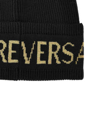 logo-detail ribbed-knit beanie