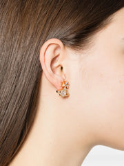 orb cross cubic zirconia earrings