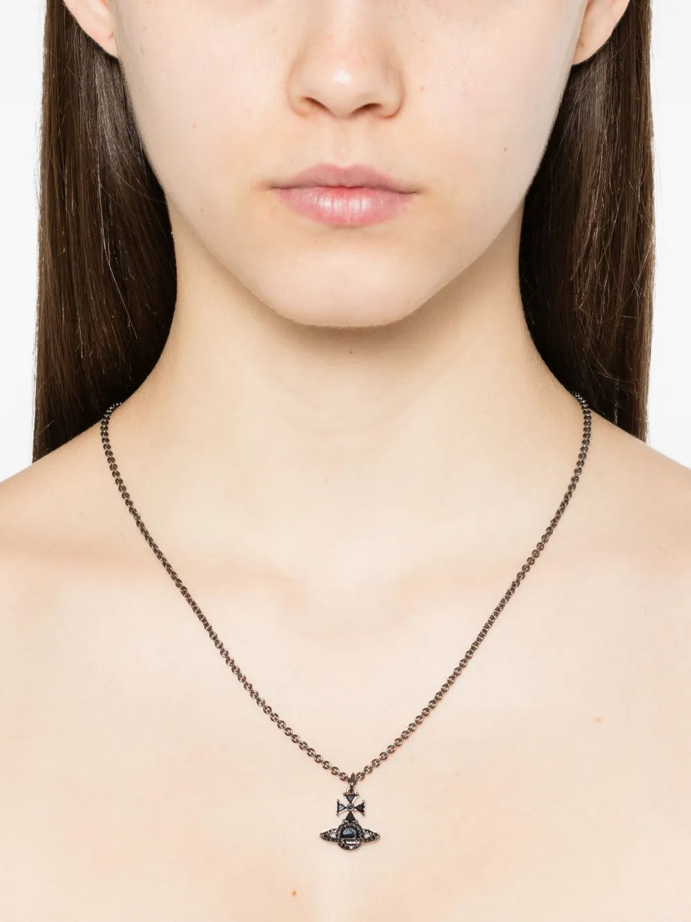 Orb rhinestone-embellished necklace