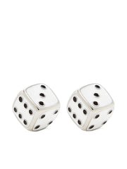 X Derrick Adams Dice earrings