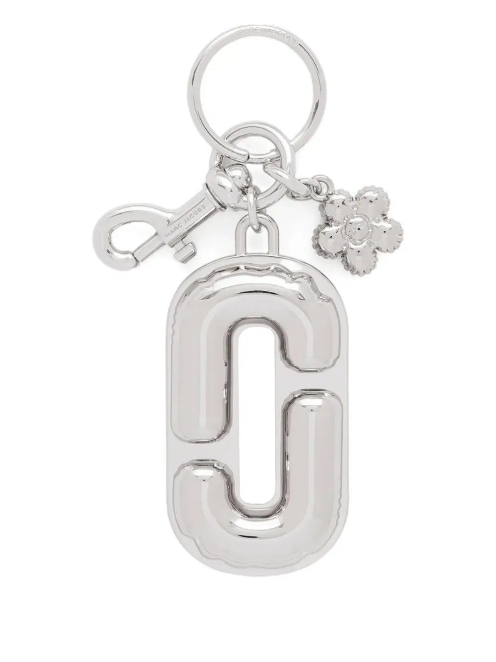 The J Marc balloon-shaped flower-embellished keyring