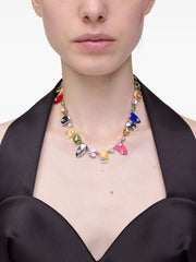 nails-embellished necklace