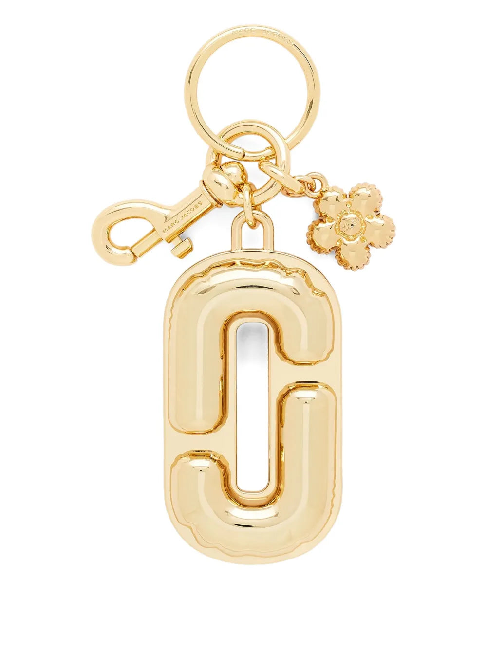The J Marc balloon-shaped flower keyring