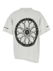 x Automobili Lamborghini-print asymmetrical T-Shirt
