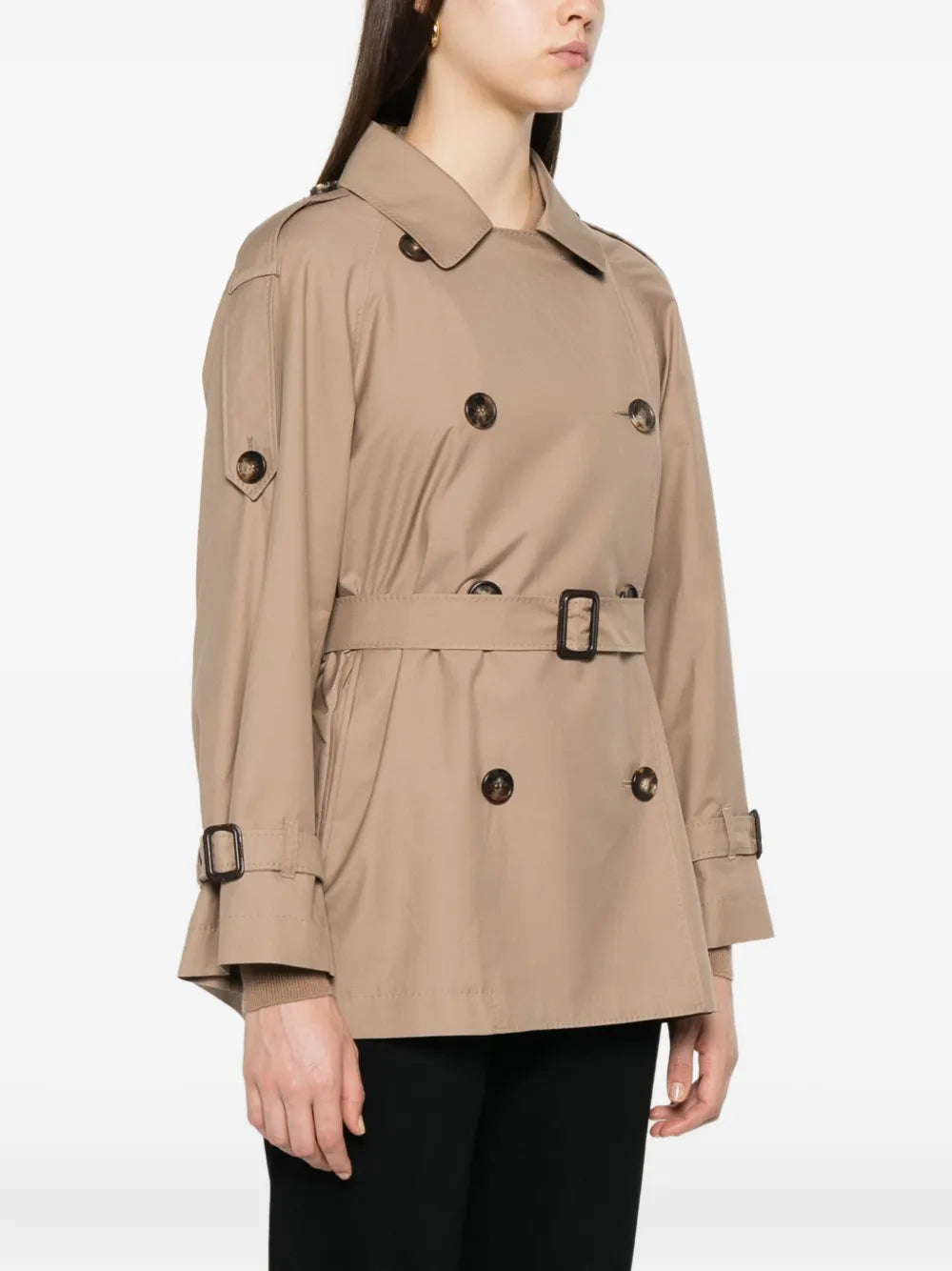 belted double-breasted coat